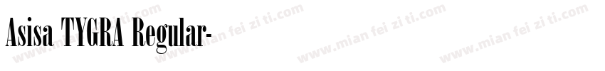 Asisa TYGRA Regular字体转换